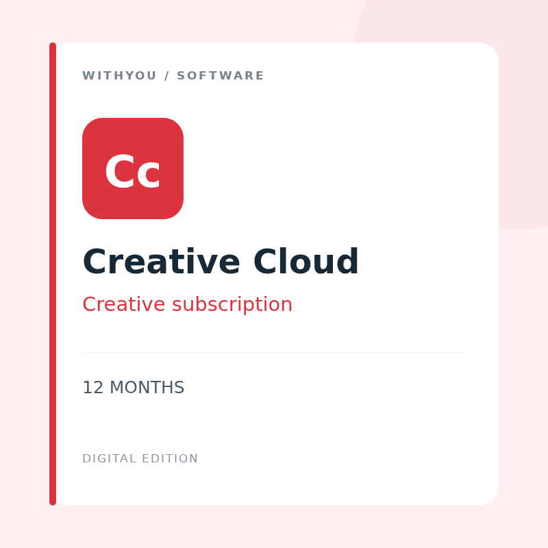adobe creative cloud 12m — 数字软件